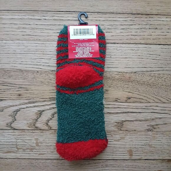 Snugadoo Rudolph Reindeer Holiday Christmas Socks Furry Soft One Size Fits Most - Picture 3 of 4